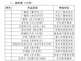 关于第十三届河北省文艺振兴奖获奖作品公示的公告