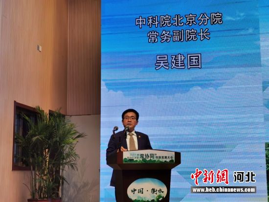 中国科学院北京分院常务副院长吴建国发言。 王鹏 摄